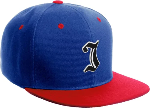 Vista 431 de Daxton Gorra clásica con visera de billete plano con letras del alfabeto inglés antiguo de la A a la Z