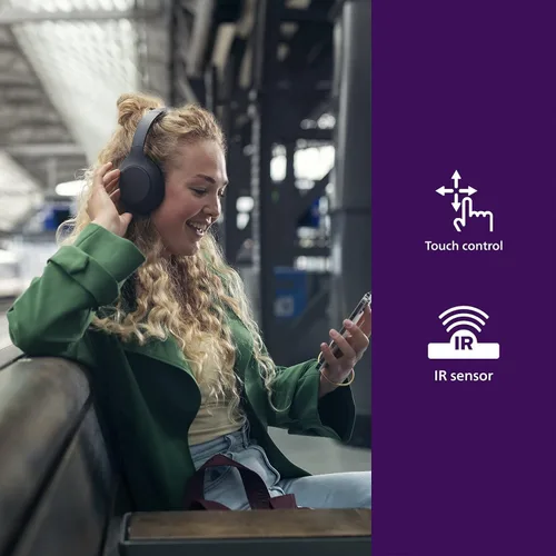 Vista 2 de PHILIPS H8506 Auriculares inalámbricos sobre la oreja con cancelación de ruido Pro (ANC) y conexión Bluetooth multipunto, 60 horas de tiempo