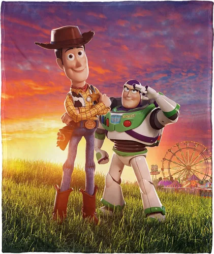 Vista 10 de Northwest Toy Story - Manta de seda táctil, 50 x 60 pulgadas, Buzz Bright