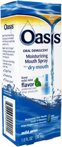 Vista 5 de Oasis Spray bucal hidratante para una boca seca, sabor a menta suave, 1 onza líquida, paquete de 2