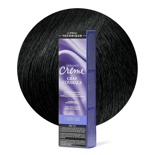 Vista 20 de L'Oréal Technique Excellence Crème Permanent Hair Color Long-Lasting Hair Dye Rich Formula with No-Drip Application Superb Gray Coverage For