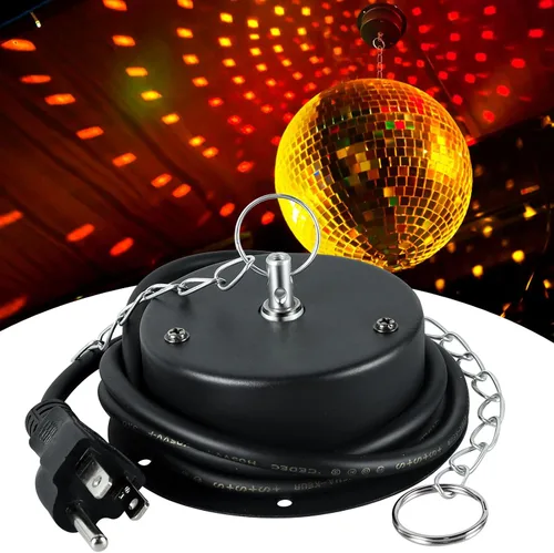 Vista 9 de Motor de bola de discoteca de velocidad lenta de 1 RPM, motor eléctrico rotador de bola de espejo resistente, admite bolas de 4" - 12" para DJ