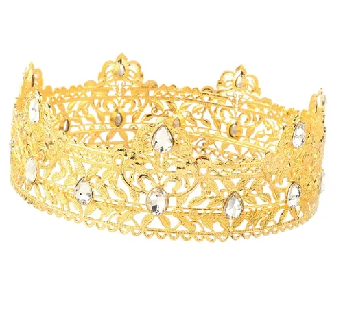 Vista 2 de JORCEDI Coronas de metal para hombres, adultos, cumpleaños, baile de graduación, fiesta de bienvenida, corona de rey para bailes, fiestas, desfiles