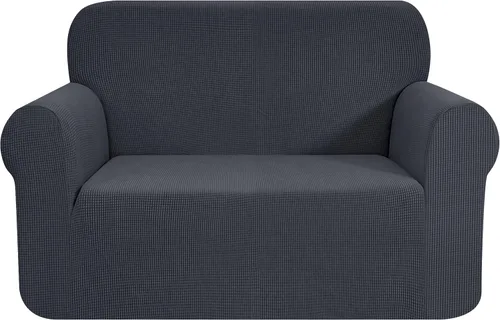 Vista 54 de CHUN YI - Funda elástica de 1 pieza para sillón grande, funda protectora suave de Jacquard con elastano, detalle de cuadros y parte inferior