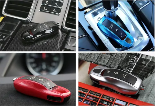 Vista 16 de Jaronx Funda compatible con llavero Porsche para Cayenne Panamera Macan 911