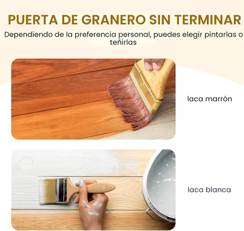 Vista 3 de SMARTSTANDARD Puerta corredera de granero de 24 x 84 pulgadas con kit de herrajes para puerta de granero de 4 pies incluido, puerta de madera maciza
