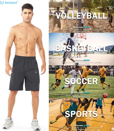 Vista 6 de NORTHYARD - Pantalones cortos deportivos para correr para hombres, ligeros, de secado rápido, 7, 5 o 9 pulgadas, para senderismo, deportes, gimnasio