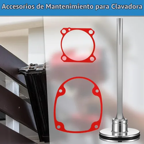 Vista 7 de Kit de juntas de piezas de herramientas de 9 piezas, pieza de pistola de clavos de aire, pistola de clavos, cinta de parachoques, junta tórica