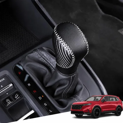 Vista 45 de Great-luck Funda Protectora de Perilla de Palanca de Cambios Automática de Cuero Genuino con Moldura, Accesorios Interiores Personalizados