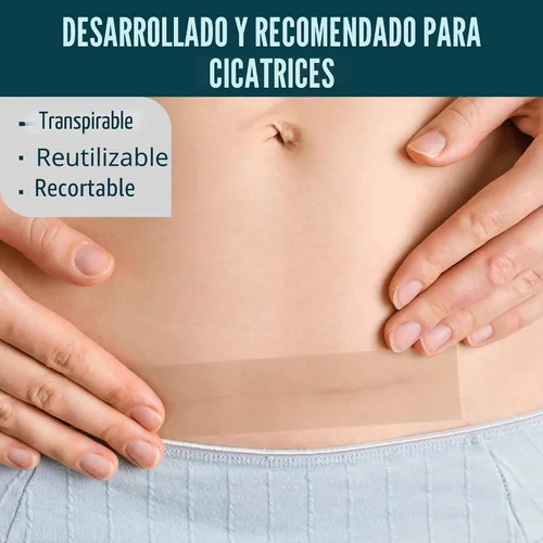 Vista 7 de Nuvadermis Paquete de cuidado de cicatrices - Gel avanzado para cicatrices y cinta de silicona para cicatrices