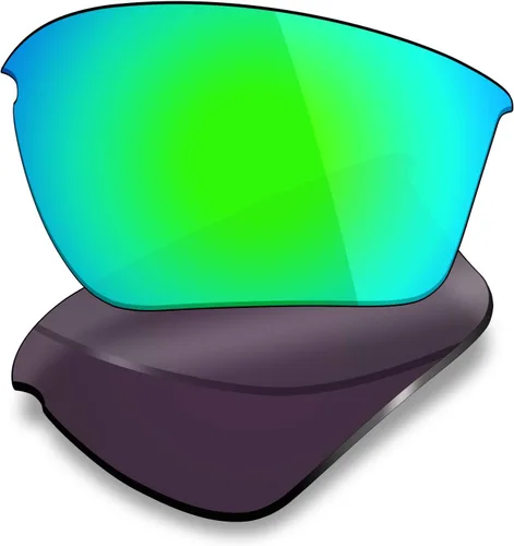 Vista 5 de Mryok 4 pares de lentes de repuesto polarizadas para gafas de sol Oakley Half Jacket 2.0 XL, color negro sigiloso, rojo fuego, azul hieloverde