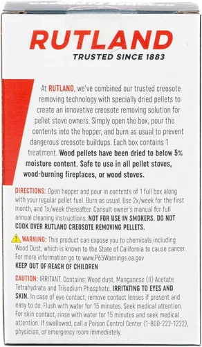 Vista 2 de Rutland Stove Creosote Remover Pellets, 1 tratamiento (98P)