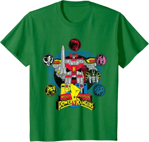 Vista 39 de Power Rangers Camiseta Megazord Asfalto