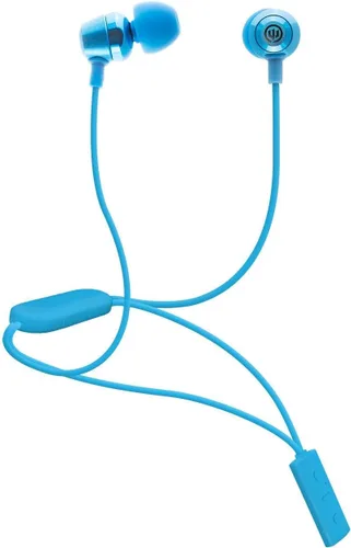 Vista 2 de Wicked Audio Bandido - Auriculares inalámbricos Bluetooth con micrófono y control de pista (azul)