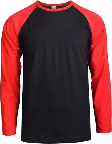 Vista 7 de TOP PRO Camiseta de béisbol de algodón raglán de manga larga para hombre