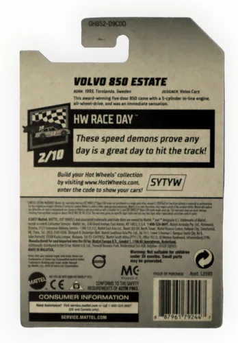 Vista 2 de Hot Wheels 2020 Hw Race Day Volvo 850 Estate, Blanco 57/250