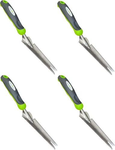 Vista 9 de Garden Guru - Paleta de deshierbe de mano con mango ergonómico, cuchillo de deshierbe y excavación de acero inoxidable, resistente a la corrosión