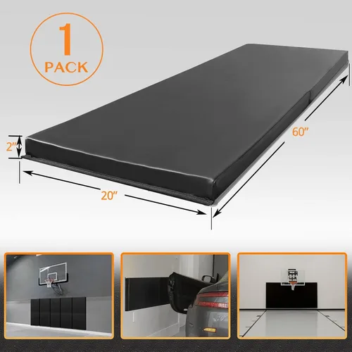 Vista 2 de Almohadilla de pared de espuma de protección de espuma de 2 pulgadas/4 pulgadas de grosor, protectores de cancha de baloncesto para gimnasio