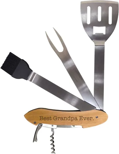 Vista 7 de ThisWear Regalo de cumpleaños para el abuelo Best Poppy Ever BBQ Grill Multi Tool Barbacoa Espátula Accesorios