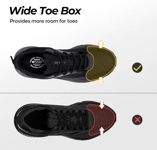 Vista 6 de FitVille Zapatillas deportivas anchas para hombre - Highland Core V3