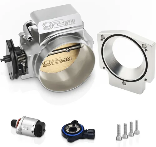 Vista 11 de Ensamble de cuerpo de acelerador de 92 mm de Endxedo Compatible con motor LS LS1 LS3 LS6 LSX de 4 pernos de aluminio negro