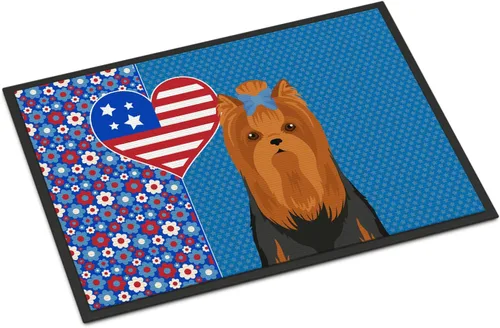 Vista 183 de Caroline's Treasures WDK5119JMAT Airedale Terrier USA - Tapete para interiores o exteriores, 24 x 36 pulgadas, tapete para puerta delantera