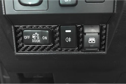 Vista 4 de Compatible con cubierta de interruptor de faros delanteros de fibra de carbono, calcomanía decorativa para Toyota Tundra 2014 2015 2016 2017 2018