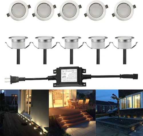 Vista 13 de FVTLED Kit de luces LED para cubierta, 20 piezas Φ1.22 D31 WiFi control de teléfono inteligente de bajo voltaje empotrado RGBW iluminación de Rgbw