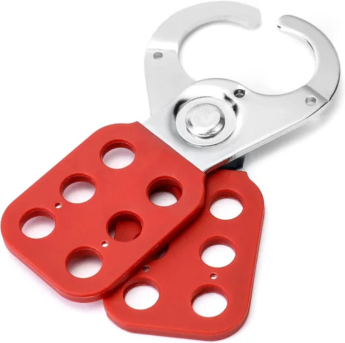 Vista 3 de QWORK Lock Out - Cerrojo de acero inoxidable a prueba de manipulaciones con mandíbula extendida, paquete de 12