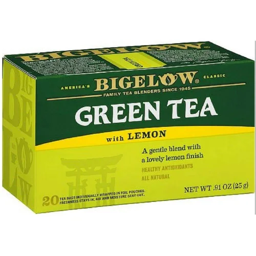 Vista 15 de Bigelow Té verde con melocotón, cajas de 20 unidades (paquete de 6) Té con cafeína con té verde y menta, 120 bolsas de té en total