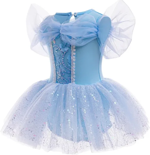Vista 16 de Disfraz de princesa de Belle Sofía Blancanieves para niñas pequeñas, disfraz de princesa, Navidad, Halloween, mameluco con diadema