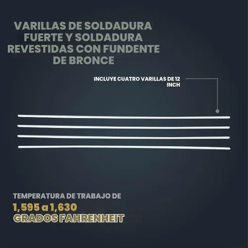 Vista 3 de Bernzomatic WB5 - Varillas de soldadura/soldador de bronce con revestimiento de flujo, 4 piezas