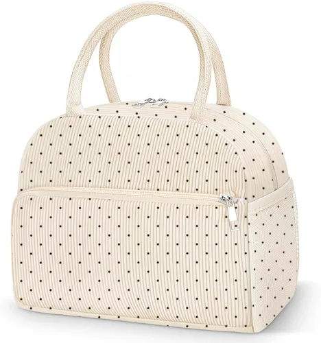 Vista 25 de Coobiiya Lonchera térmica de 12 litros para mujeres y hombres, lonchera de pana reutilizable, lonchera de gran capacidad con forro resistente a fugas