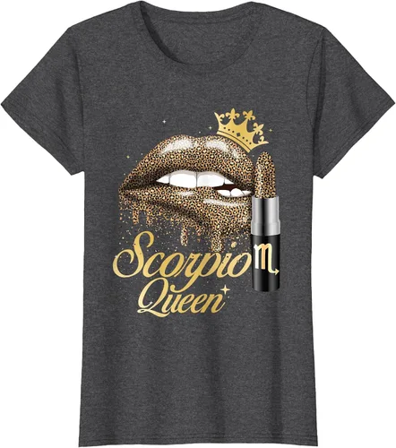 Vista 41 de Scorpio Queen - Zodiac Sign Horoscope Birthday T-Shirt Negro