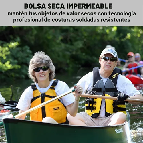 Vista 5 de Bolso impermeable y flotante de Cliduli, mochila impermeable enrollable azul pequeña de 2L/5L/10L/20L/30L/40L, bolsas flotantes ligeras para kayak