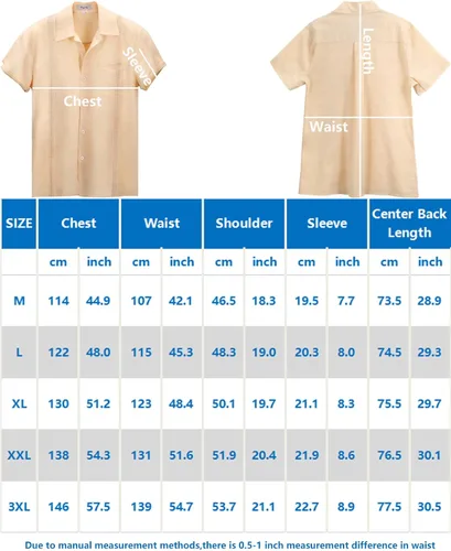 Vista 7 de NmglhNm Mens Casual Linen Cotton Short Sleeve Button Down Guayabera Shirts Hawaiian Beach Shirts with Pocket