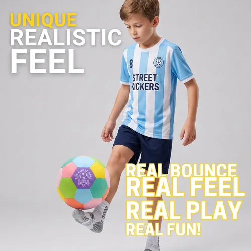 Vista 5 de The House Ball - La pelota de fútbol original suave y segura para interiores, tamaño 4, creada para el interior de tu hogar y patio, sin rozaduras