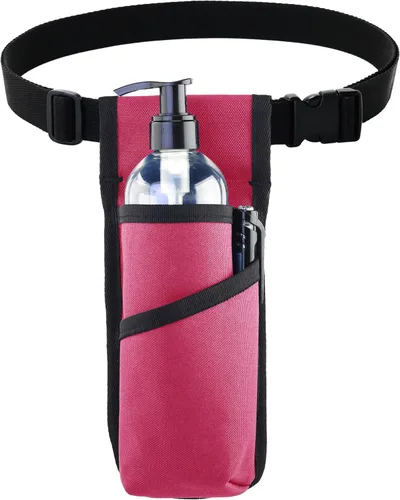 Vista 9 de Funda profesional para terapeuta de masaje con cinturón ajustable, bolsa de botella de masaje, loción de masaje, funda de aceite de masaje Negro