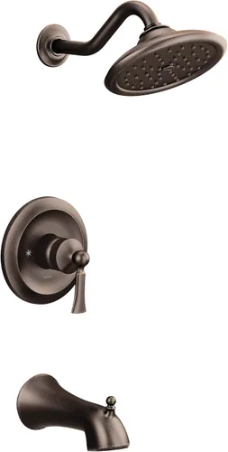 Vista 2 de Moen UT35503BN Wynford M-CORE Serie 3-Kit de molduras para bañera y ducha con 1 mango, requiere válvula, níquel cepillado