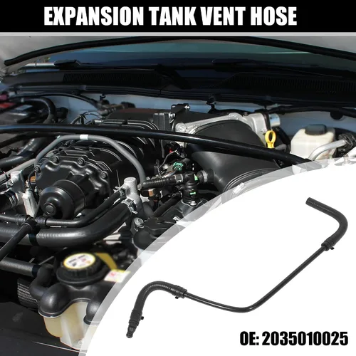 Vista 2 de X AUTOHAUX Reemplazo de goma del tubo 2035010025 del respiradero del tanque de expansión del refrigerante del motor para Mercedes-Benz C230 2003-2005