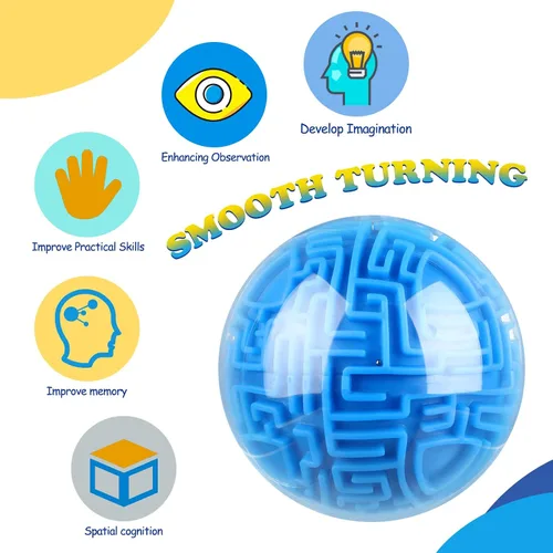 Vista 2 de Sratte Maze Ball 3D Maze Game Puzzle Toy Gifts Gravity Brain Teasers Ball para niños, adolescentes y adultos, desafío difícil (clásico)