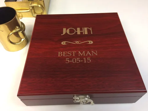 Vista 2 de Conjunto de regalo para padrinos de boda, regalo para padrinos de boda, caja de regalo para padrinos de boda, regalo para el padrino, cuchillo