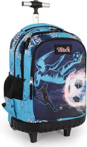 Vista 8 de Tilami Mochila con ruedas para niños y niñas, astronauta