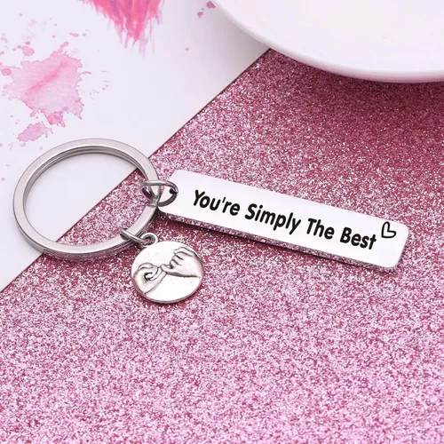 Vista 4 de Regalo para novio, regalo de mejor amiga, joyería para hermanas, llavero para novio, joyería para novia, regalo de boda, joyería para marido, llavero