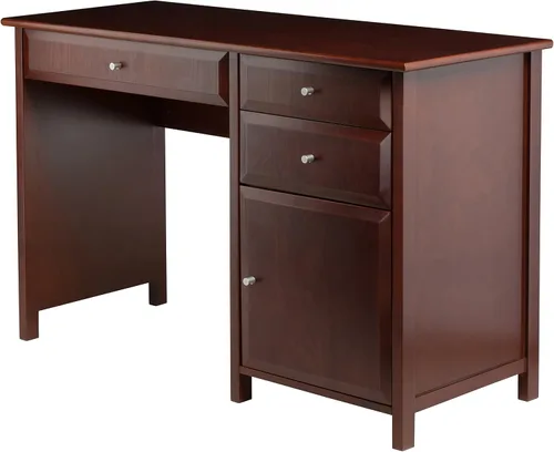 Vista 4 de Winsome, Delta, escritorio para oficina y computadora, Madera, Negro