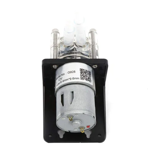 Vista 7 de Bomba peristáltica, bomba peristáltica de flujo grande de 16.9 fl oz/min hecha de acero inoxidable 304 con cabeza de PC transparente (12V)