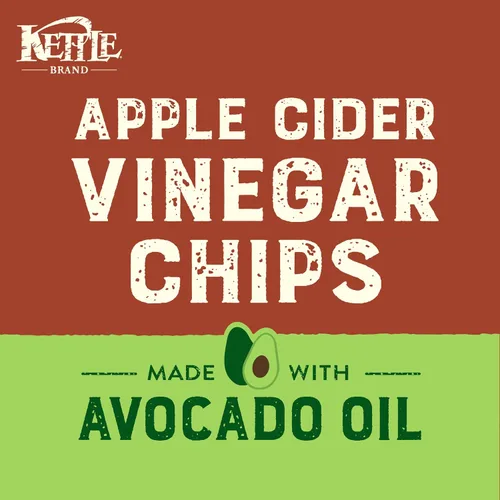 Vista 4 de Kettle Brand Fabricado con chips de vinagre de sidra de manzana y aceite de aguacate, bolsa de 6 onzas