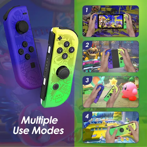Vista 6 de Rotacess Controller for Nintendo Switch, Replacement for Switch Wireless Controller with Double Vibration, Wake-UpScreenshotMotion Control