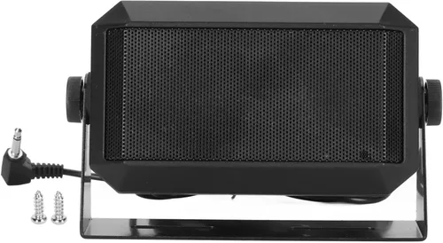 Vista 3 de Altavoz rectangular de comunicaciones externas para CB, jamón, radio GMRS y escáneres policiales con soporte giratorio, 2-3/4" x 4-1/2