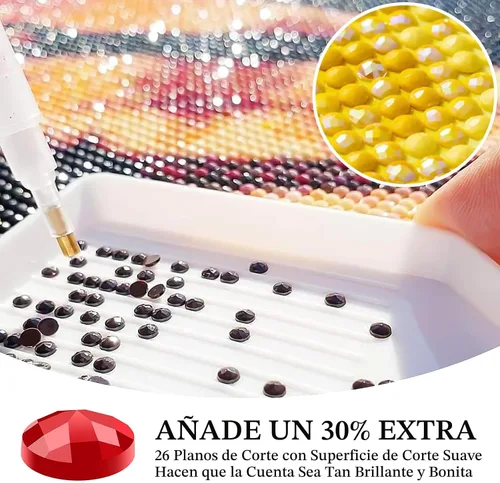 Vista 6 de Kits de pintura de diamantes de cielo estrellado Offito para adultos, kits de pintura de diamantes 5D Aurora Lake para principiantes, fantásticos